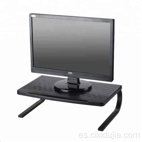 Soporte vertical de plástico y acero útil para computadora portátil / monitor con cajón